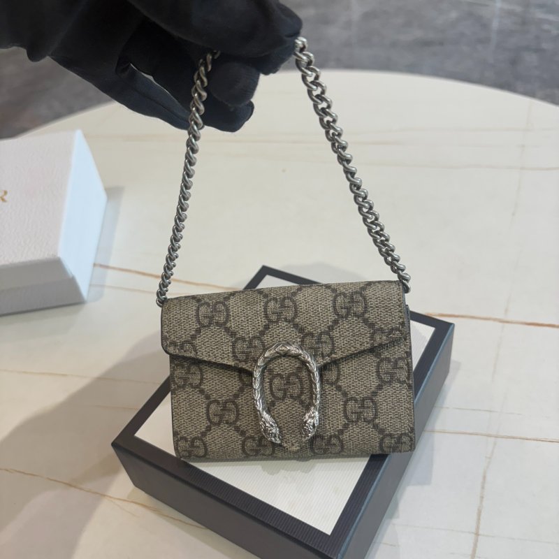 Gucci Dionysus 老花迷你鍊帶零錢包-6
