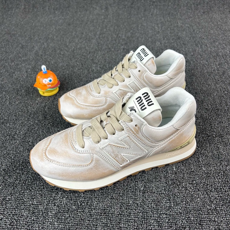 99新 MiuMiu繆繆做舊運動鞋 尺碼：37 碼🧡-0