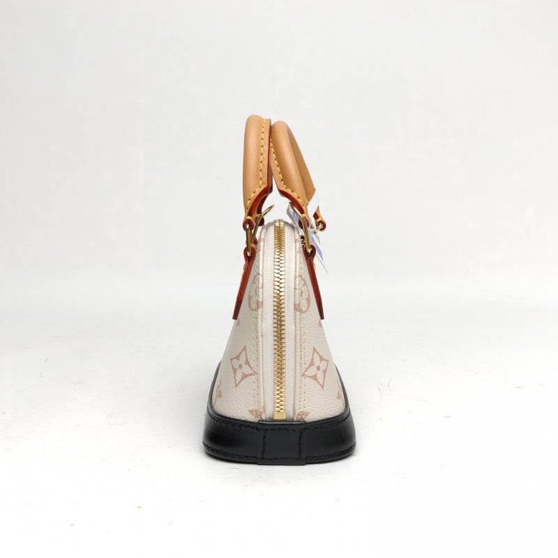 LOUIS VUITTON ALMA貝殼包NANO18米色PVC晶片老花肩背包-1