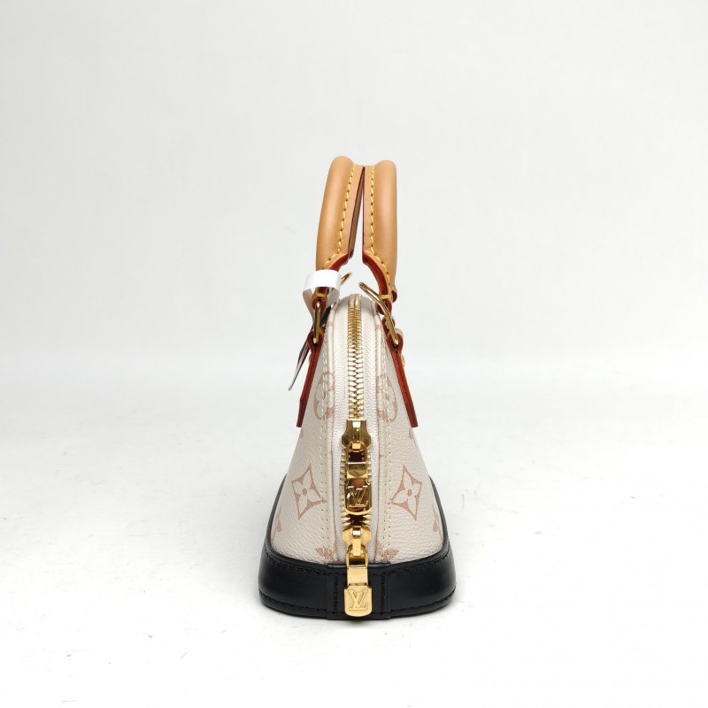 LOUIS VUITTON ALMA貝殼包NANO18米色PVC晶片老花肩背包-3