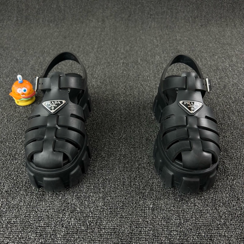Prada普拉達黑色厚底涼鞋 尺碼：37 碼🧡-1