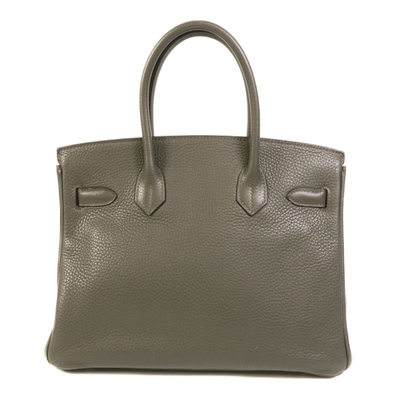 HERMES Togo皮革Birkin 30手挽袋Vert De Gris-1
