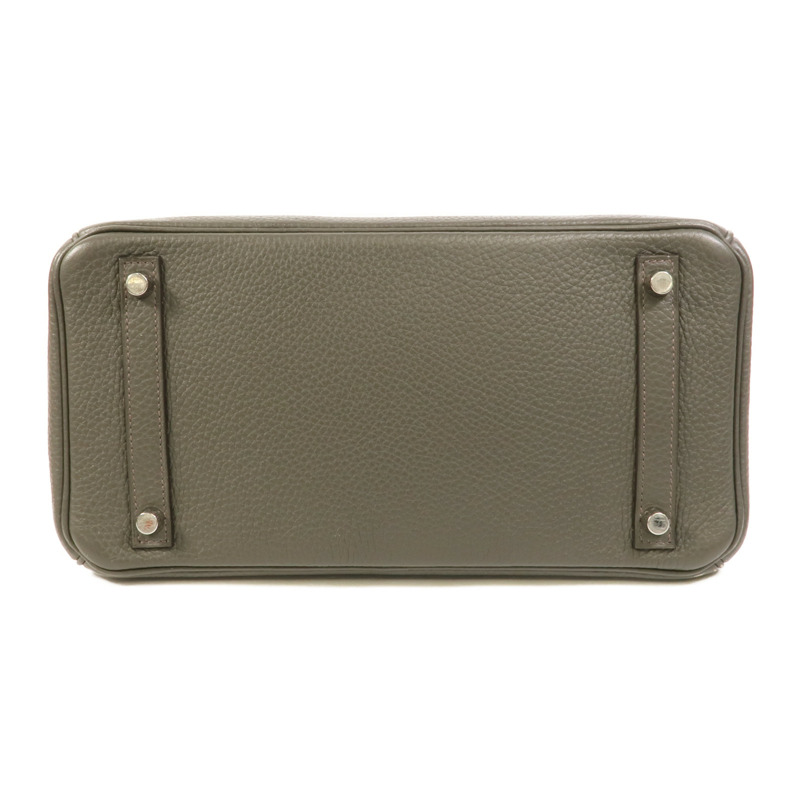 HERMES Togo皮革Birkin 30手挽袋Vert De Gris-3