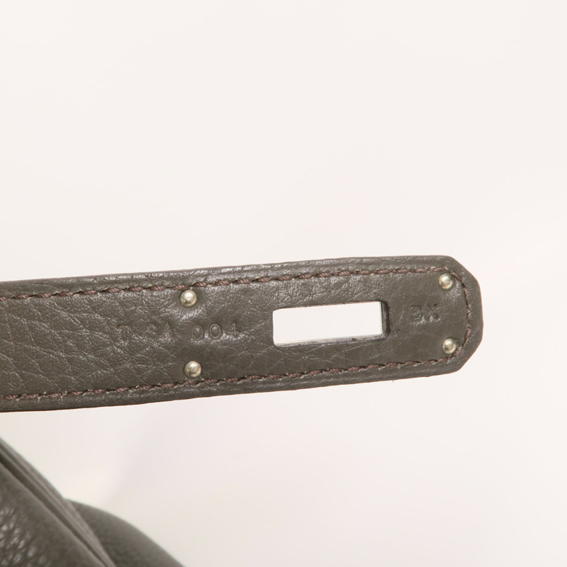 HERMES Togo皮革Birkin 30手挽袋Vert De Gris-8