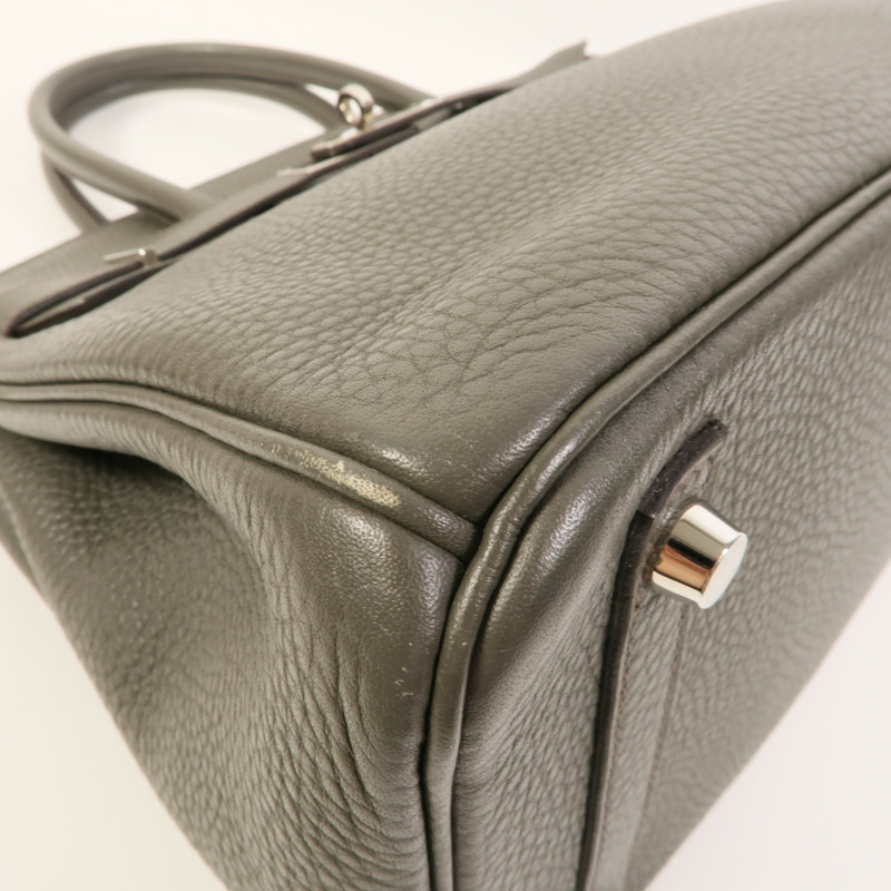 HERMES Togo皮革Birkin 30手挽袋Vert De Gris-11