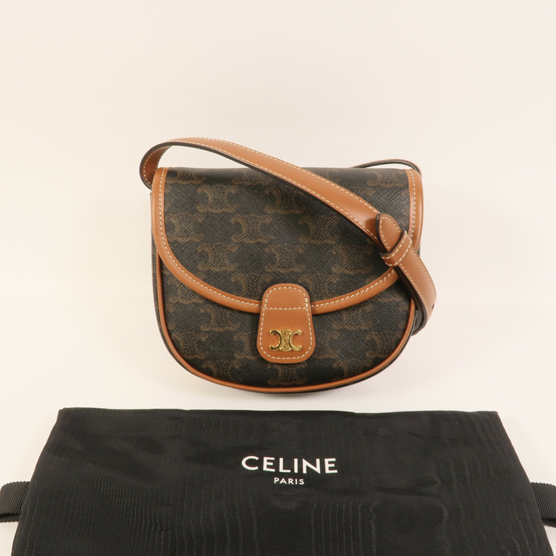 CELINE 塗層帆布Mini Besace肩背袋-8