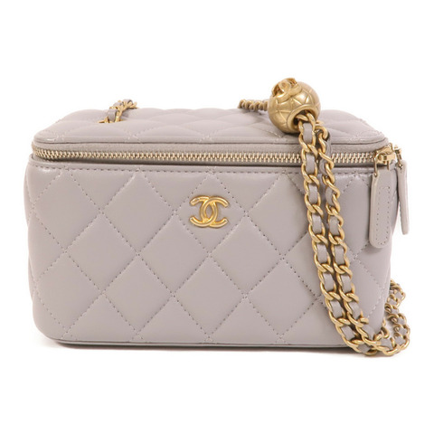 CHANEL 羊皮皮革Vanity Case With Gold Ball肩背袋