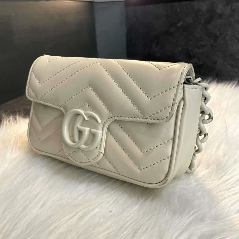 GUCCI MINI馬夢鏈包 白色-2