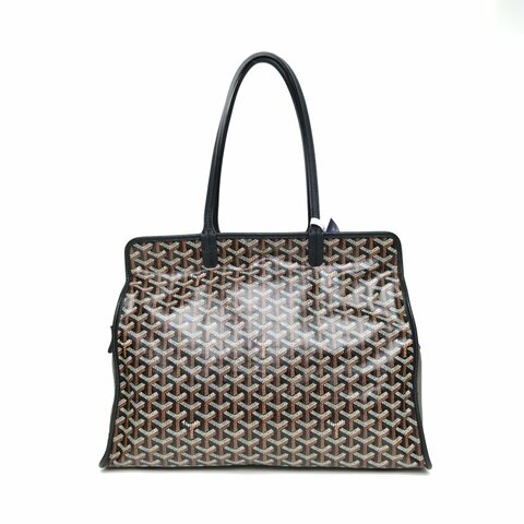 GOYARD HARDY小號包HardyY字老花滿印托特包黑色PVC肩背包
