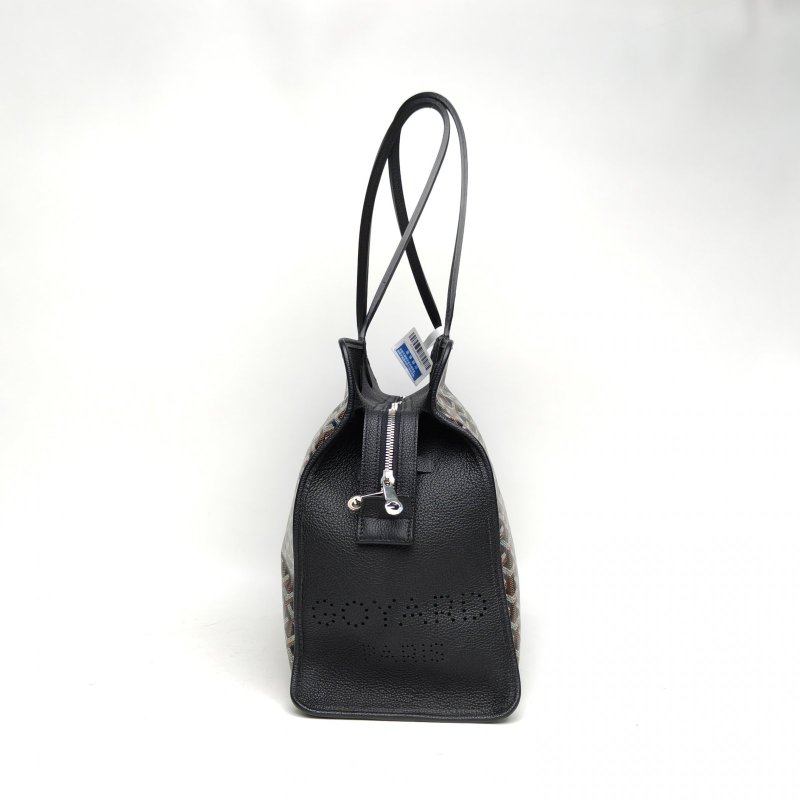 GOYARD HARDY小號包HardyY字老花滿印托特包黑色PVC肩背包-3