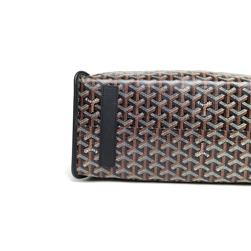GOYARD HARDY小號包HardyY字老花滿印托特包黑色PVC肩背包-4