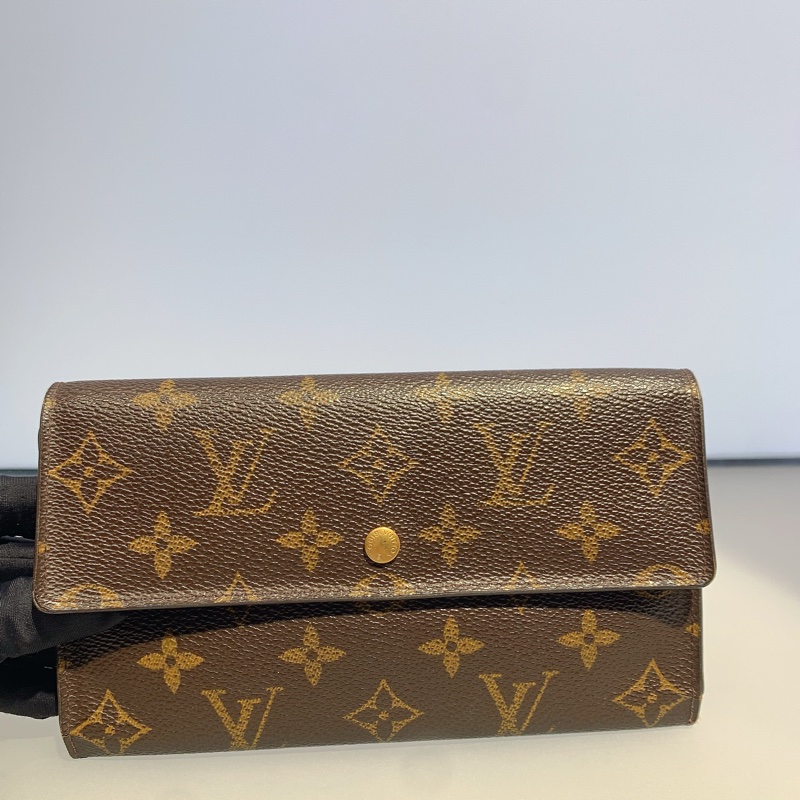 lv/路易威登 老花藍色豆豆長款錢包 銀包 尺寸：約19*10*3 cm-0