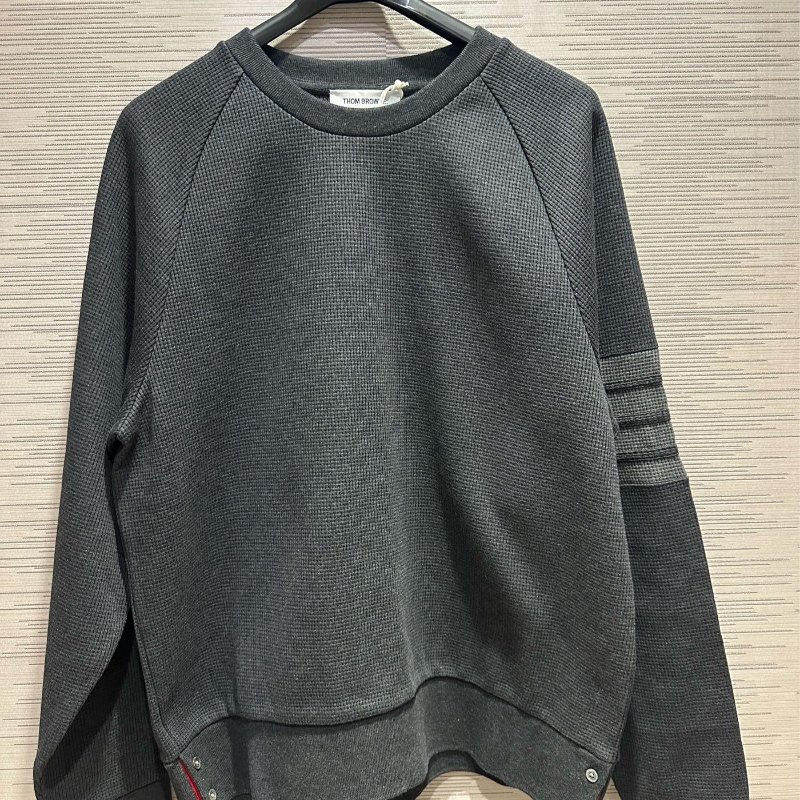 💎Han's house精品服飾💎thom Browne TB 華夫格 針織 衛衣 義大利製 現貨3 深灰原價33700-1