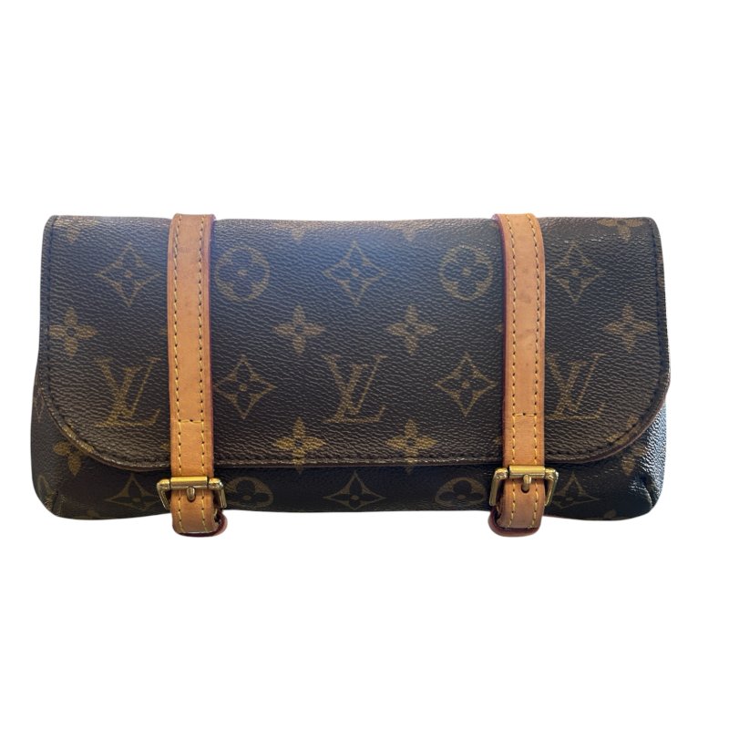 LV 字紋經典雙扣腰包-0
