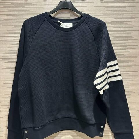 💎Han's house精品服飾💎thom Browne TB 華夫格 針織 衛衣 義大利製 現貨3  4 深藍原價33700