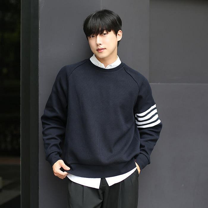 💎Han's house精品服飾💎thom Browne TB 華夫格 針織 衛衣 義大利製 現貨3  4 深藍原價33700-5