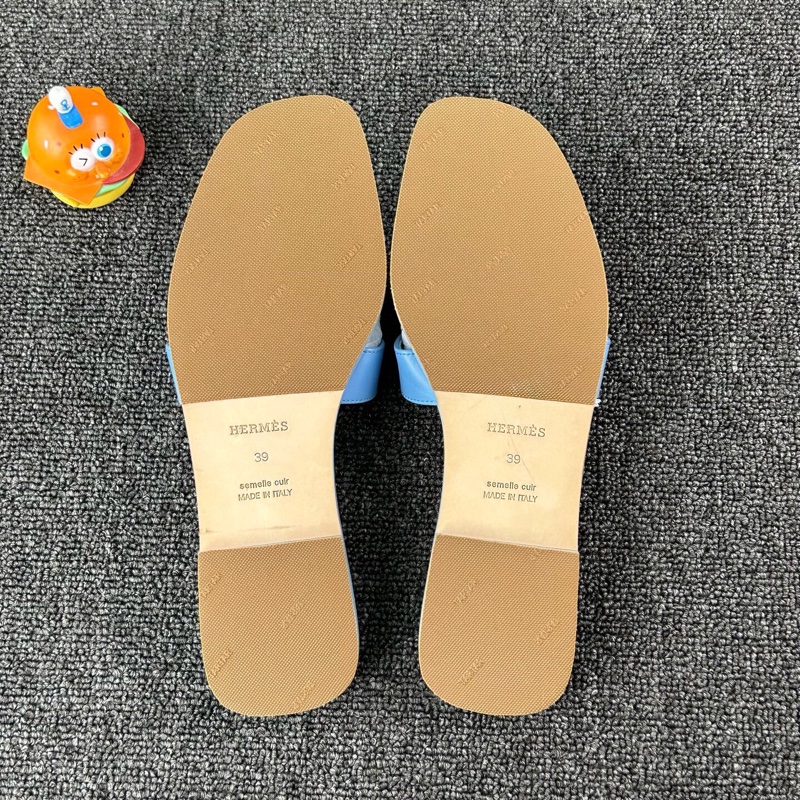 Hermes愛馬仕藍色拖鞋 尺碼：39 碼 🧡無配件 單品-6