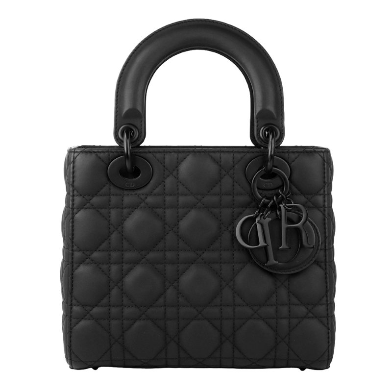 KESH 凱仕國際精品【極黑稀有、低調奢華】DIOR Lady Dior Matte Black 4 格戴妃包｜全黑啞光版本｜手提肩背兩用-2