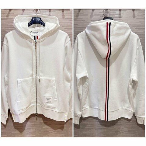 💎Han's house精品服飾💎Thom Browne TB 彩條 連帽 外套 現貨 1 2