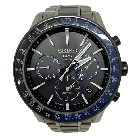 精工 Astron 5X 系列雙時區鈦金屬腕錶 SBXC009 (5X53-0AD0)