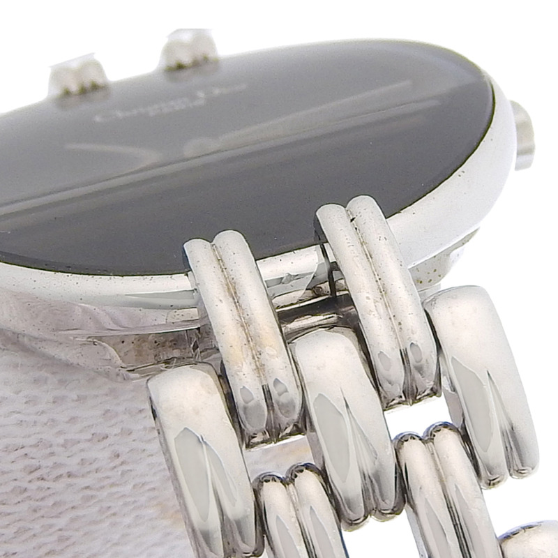 Christian Dior Bakira腕錶 D44-120 不鏽鋼銀色石英類比黑色錶盤 女士款-7