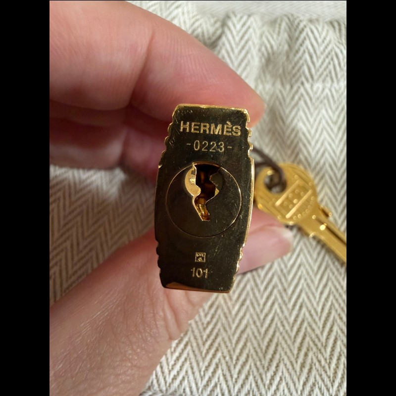 Hermès 帆布拼接皮革菜籃子P18深藍黑色金扣-16
