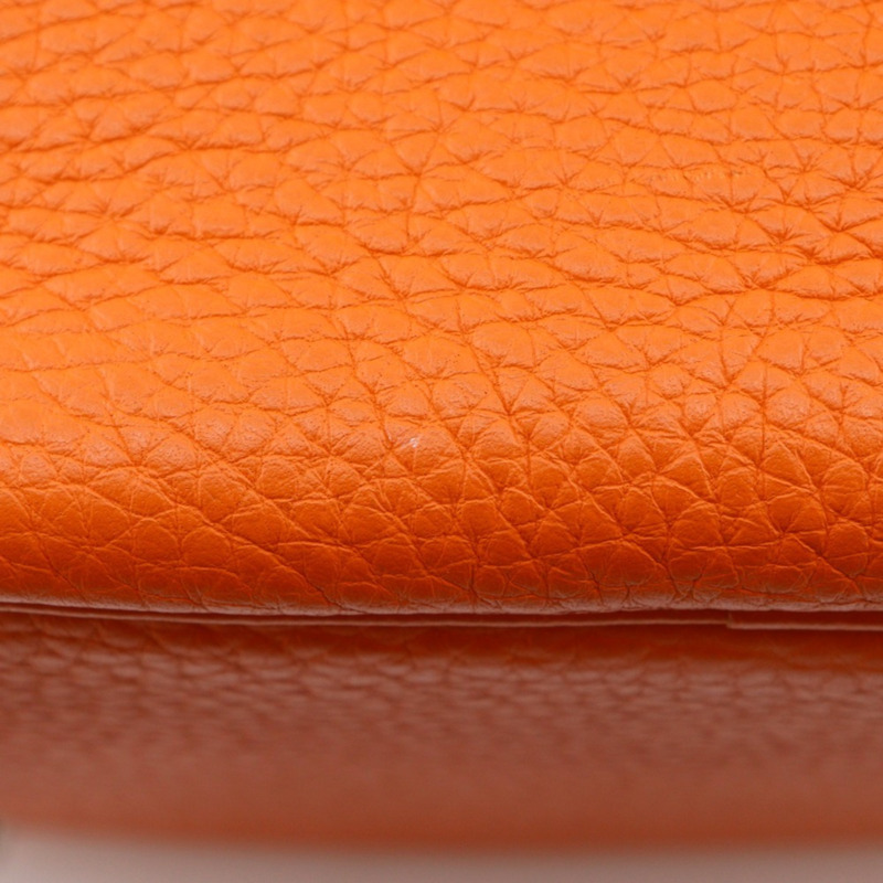 Hermes Picotin PM 手提包，Taurillon Clemence 皮革，2004 年款，橘色，□H PicotinPM，女式。-9