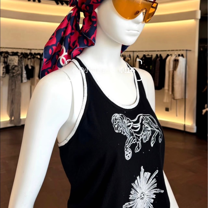 CHANEL經典元素印花背心-4