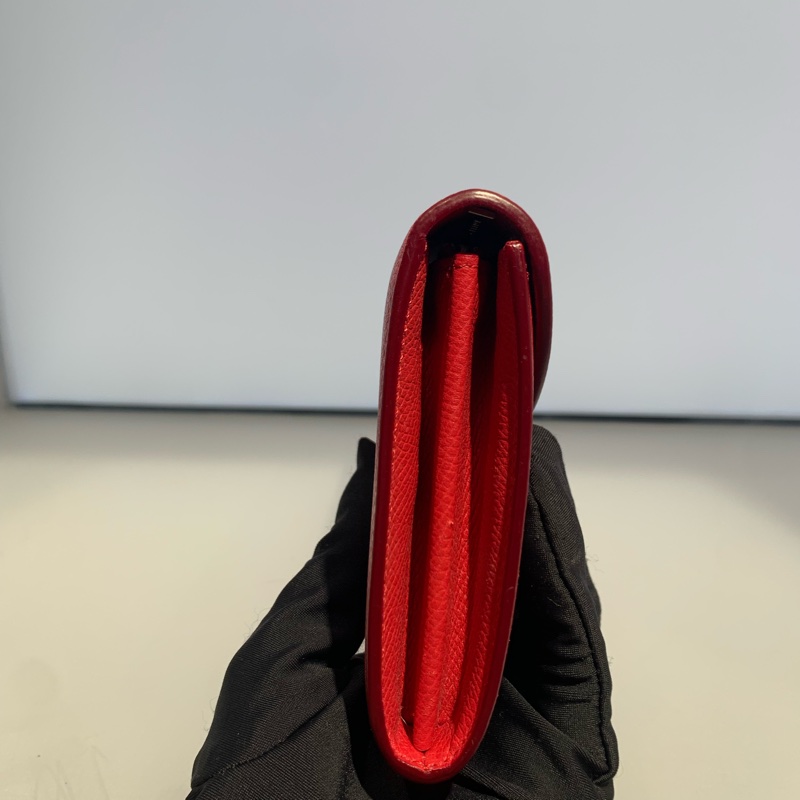 CELINE玫紅色長款錢包尺寸牛皮尺寸20cm×2cm×10cm-3
