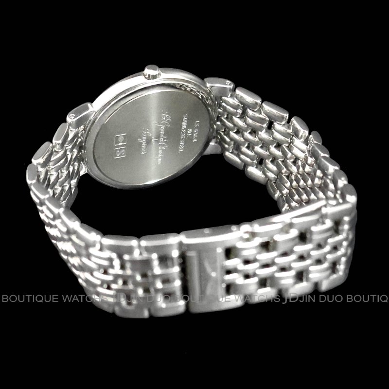 金鐸精品~W904 LONGINES浪琴嘉嵐系列白色面盤33mm薄型中型石英腕錶-2