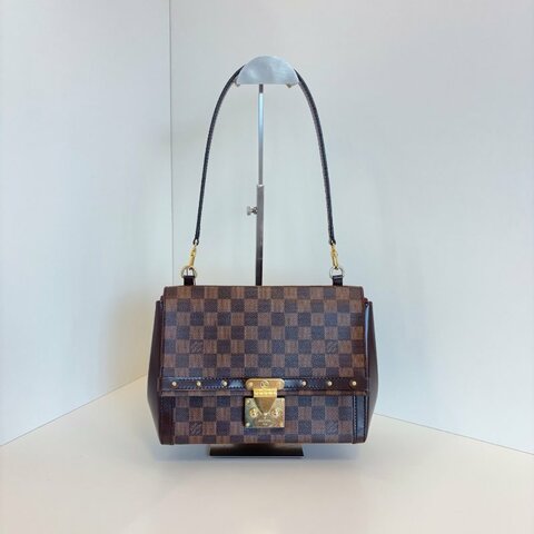 路易威登/Louis Vuitton Venice繫列 棕棋盤格肩背包