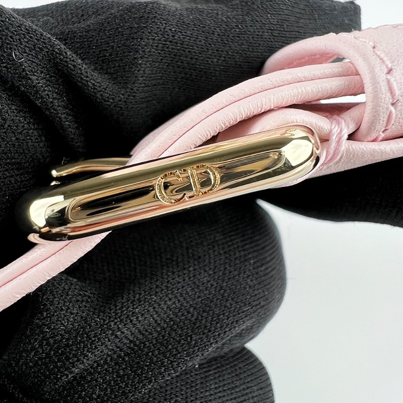 KESH 凱仕國際精品【金色吊飾、優雅甜美】Lady Dior My ABCDior 櫻花粉手提包｜迪奧戴妃包｜淡粉色羊皮革藤格紋-18