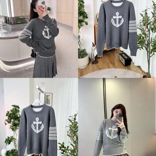💎Han's house精品服飾💎 THOM BROWNE TB 四槓 棉質 毛衣 針織衫 義大利製 現貨 S ~ XXL 原價40600-7
