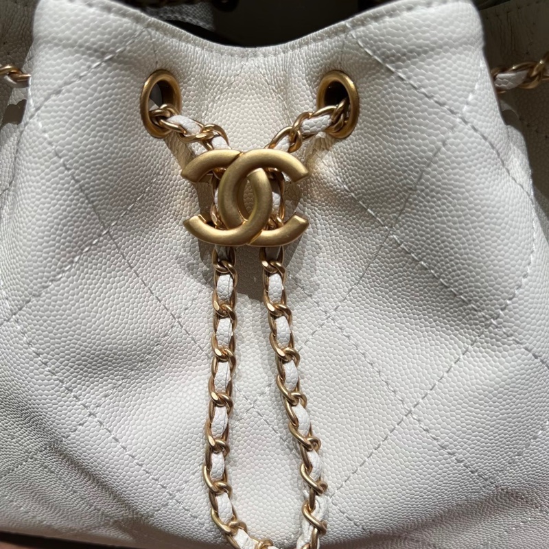 Chanel 25 mini white GHW bag-2