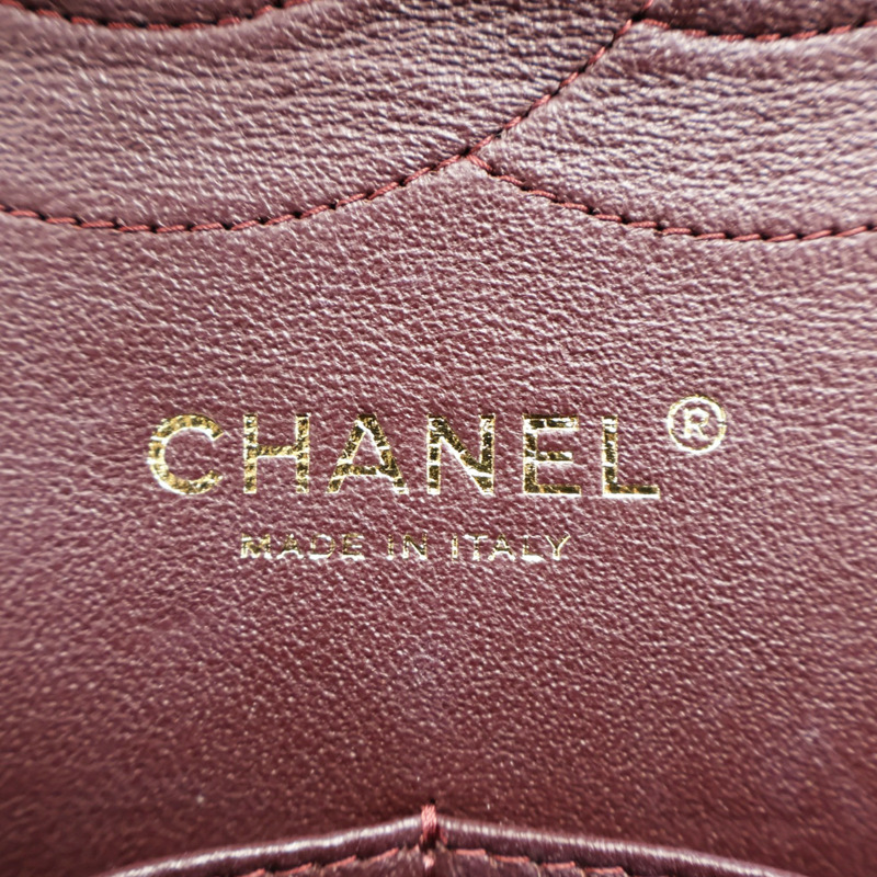黑色 荔枝紋牛皮 經典大型口蓋包 肩背包 金釦（無卡）【CHANEL 香奈兒】 A58600-3