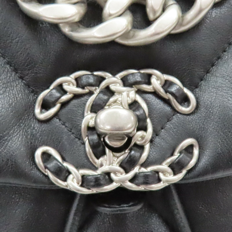 黑色 菱格紋 羊皮 19 後背包 金扣【CHANEL 香奈兒】 AS4223-5