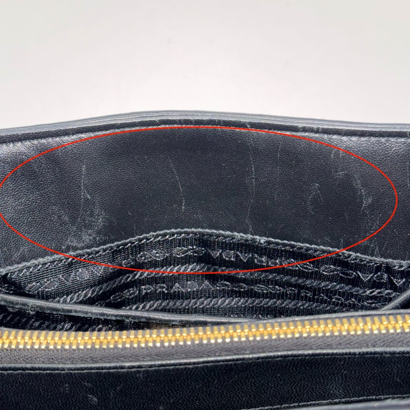 PRADA 普拉達 黑色尼龍NAPPA手提斜背2WAY包 1BA173-8