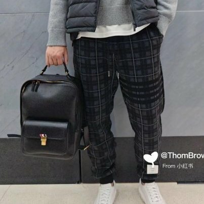 💎Han's house精品服飾💎THOM BROWNE TB 格紋 四槓 長褲 現貨2 原價63200