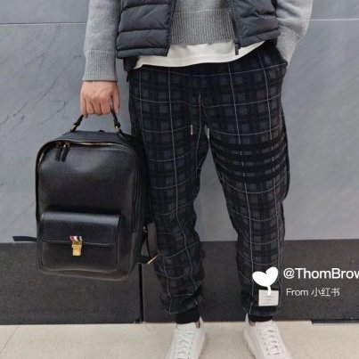 💎Han's house精品服飾💎THOM BROWNE TB 格紋 四槓 長褲 現貨2 原價63200-0