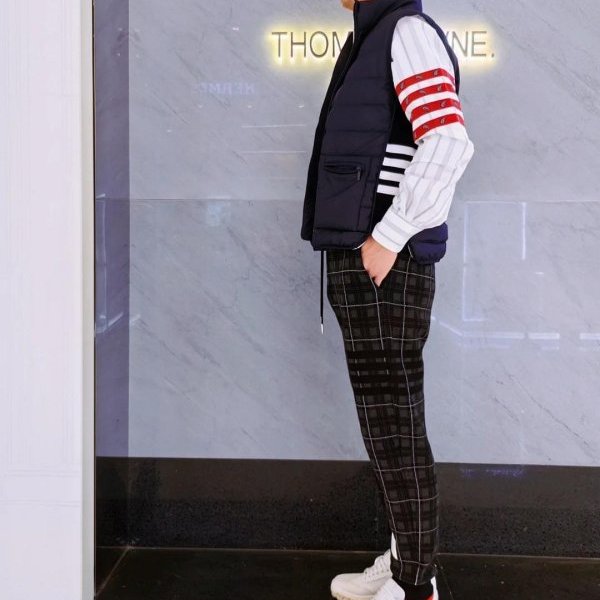 💎Han's house精品服飾💎THOM BROWNE TB 格紋 四槓 長褲 現貨2 原價63200-2