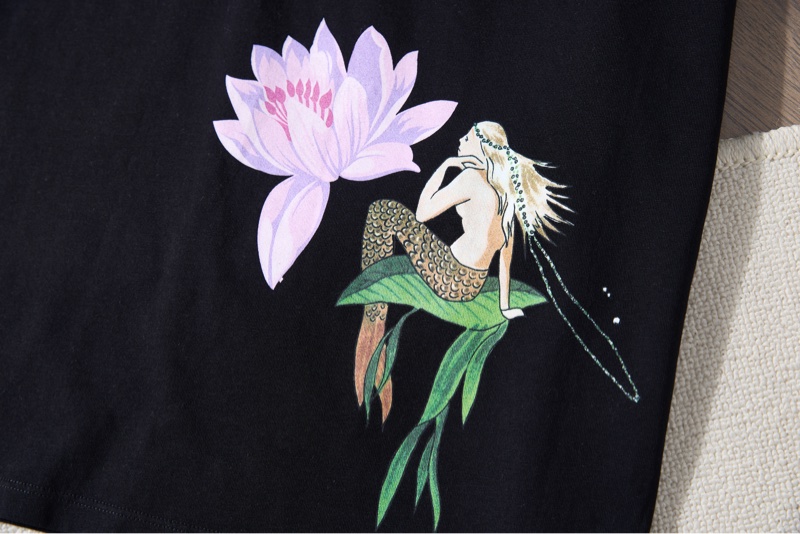 Loewe 印花黑色短袖T恤-2