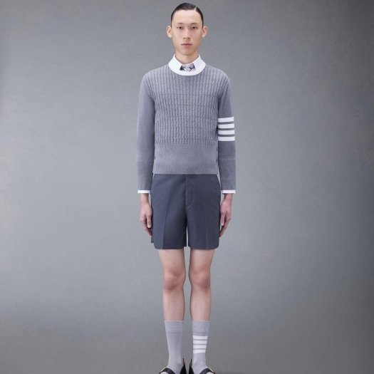 💎Han's house精品服飾💎 Thom Browne 4槓 粗 針織 棉質 毛衣 義大利製 原價38800-4