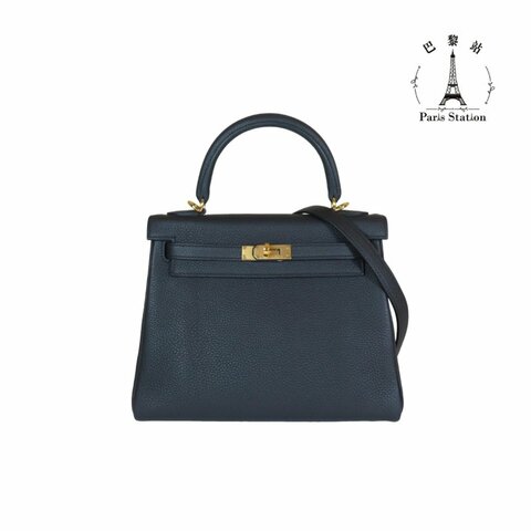 【巴黎站二手名牌專賣店】＊現貨＊HERMES 愛馬仕 真品＊ KELLY25 凱莉包 黑色 手提包 肩背包