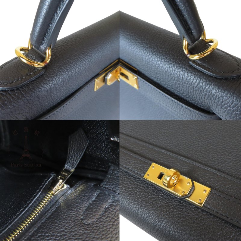 【巴黎站二手名牌專賣店】＊現貨＊HERMES 愛馬仕 真品＊ KELLY25 凱莉包 黑色 手提包 肩背包-5