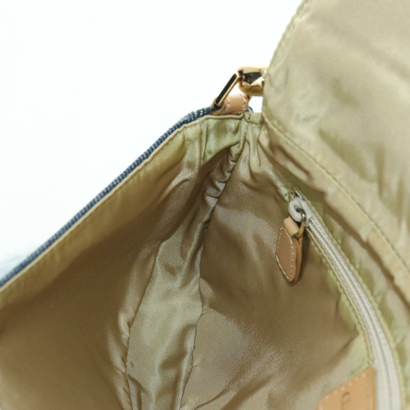 【日本直送】Christian Dior Maris Pearl 單肩包 牛仔布 海軍藍 金色 正品 177688V-22
