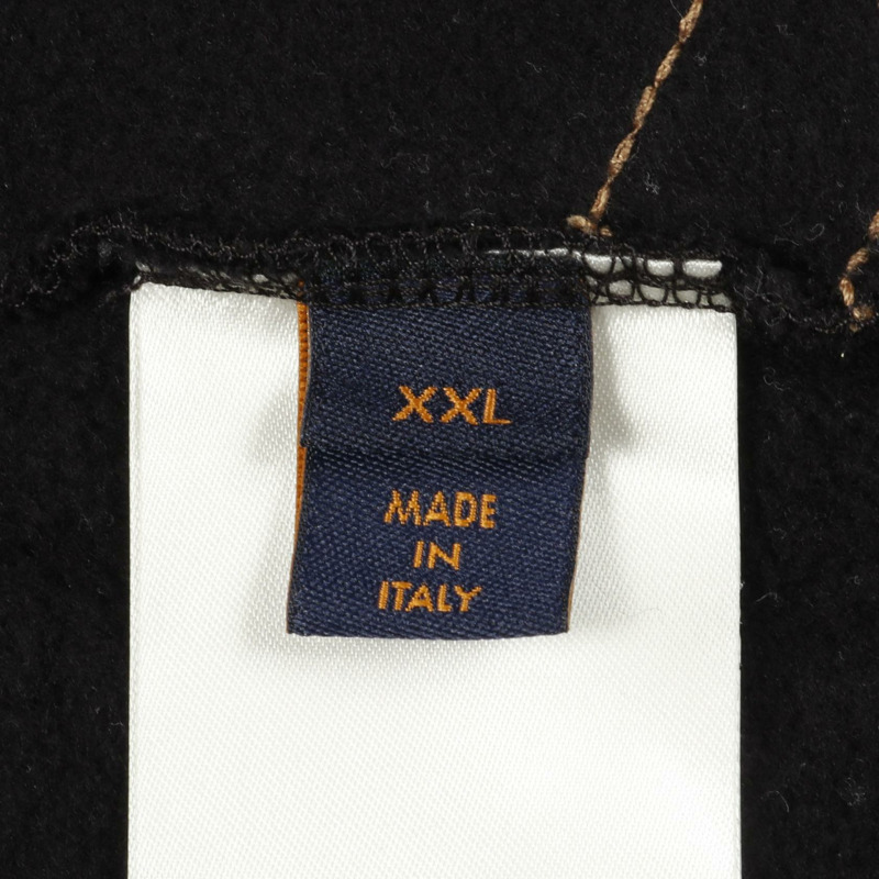 路易威登音樂系列刺繡純棉衛衣，黑色/米色，XXL碼，二手男款-4