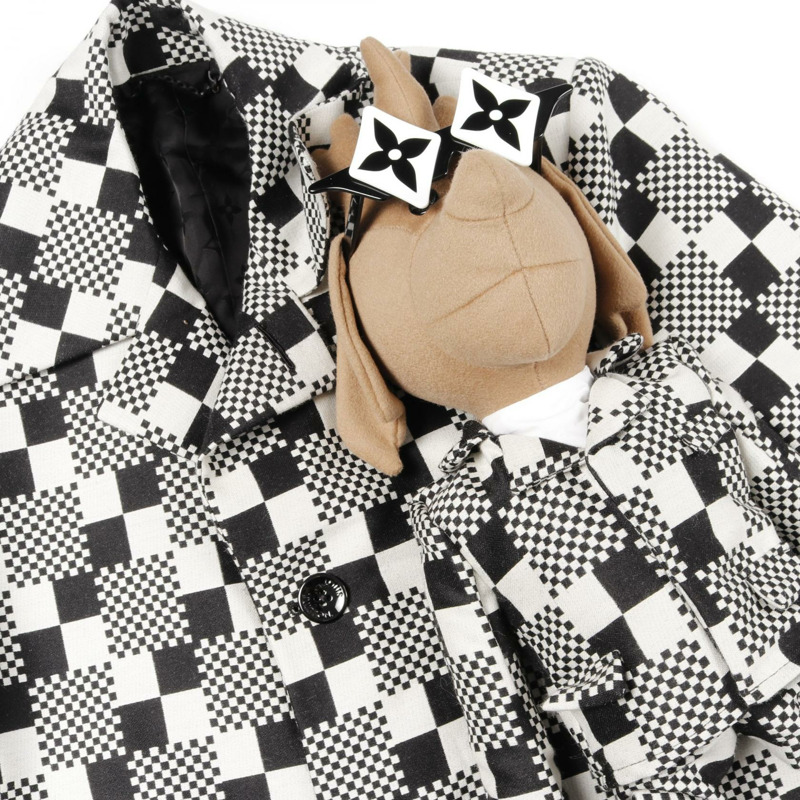 路易威登 LV Friend Dog Puppet Damier 其他羊毛夾克 黑色 白色 棕色 二手 男士-6