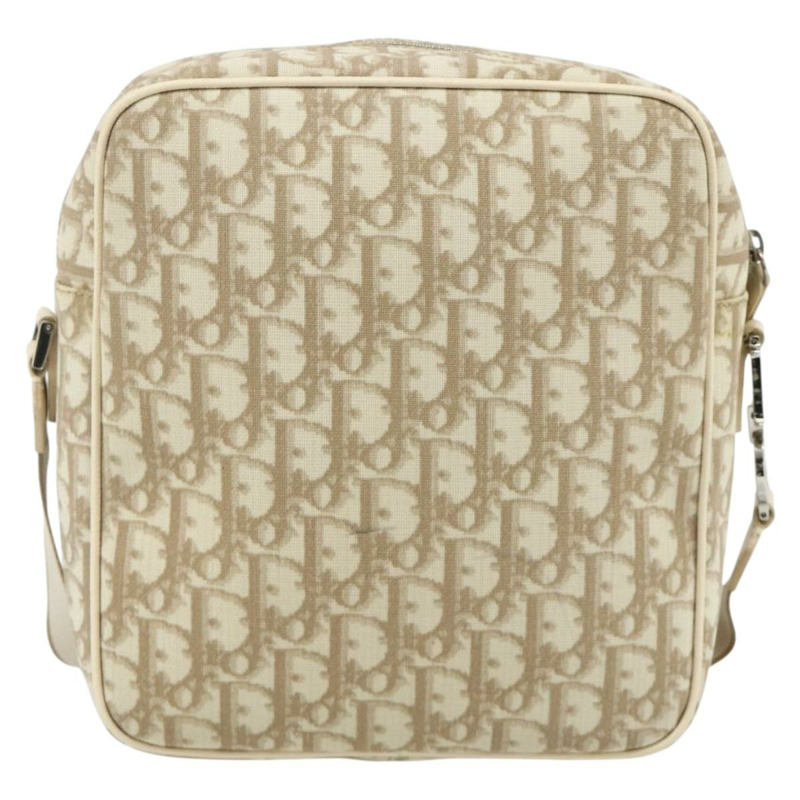 【日本直送】Christian Dior Trotter帆布肩背包 PVC 米色 銀色 正品 177979A-1