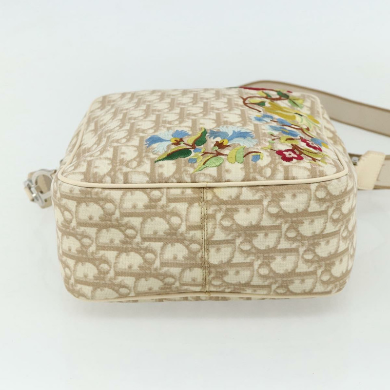 【日本直送】Christian Dior Trotter帆布肩背包 PVC 米色 銀色 正品 177979A-4