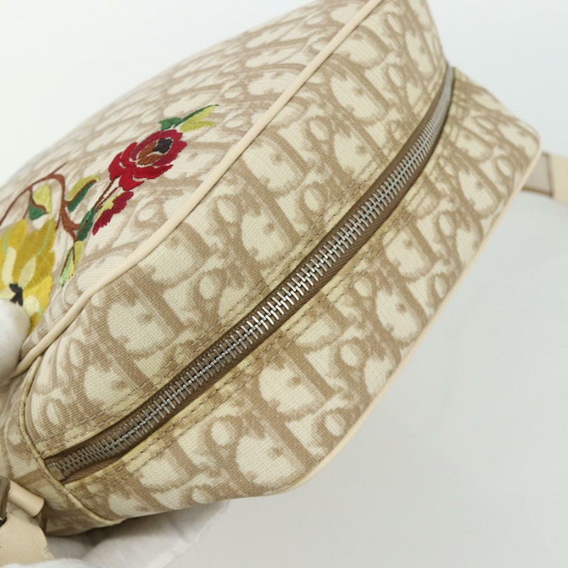 【日本直送】Christian Dior Trotter帆布肩背包 PVC 米色 銀色 正品 177979A-5